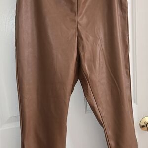 Old Navy Brown Faux Leather Leggings